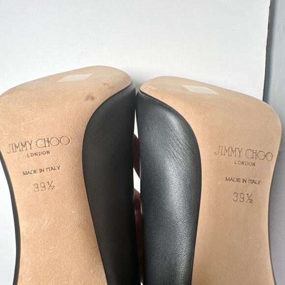 Jimmy Choo Lark 100 Studded Black Bootie Leather Heels Size 39.5 - Picture 15 of 15